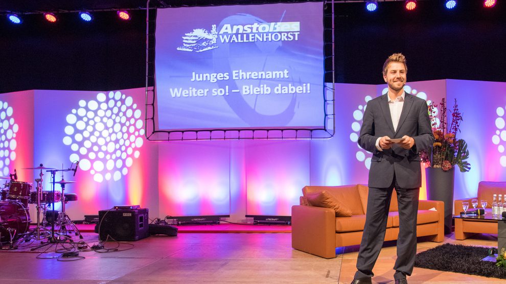 Premiere im vergangenen Jahr: Moderator Sven Lake möchte beim Tag des Anstoßes neue Akzente setzen. Foto: Gemeinde Wallenhorst / André Thöle