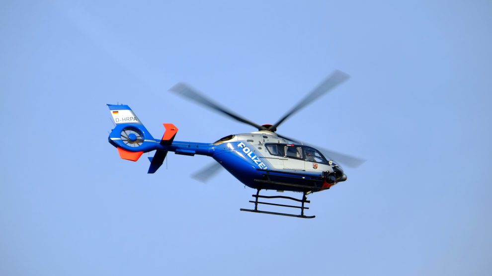 Die Polizei per Hubschrauber im Einsatz. © Symbolfoto: Pixabay / music4life