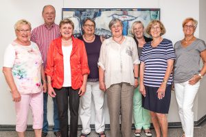 Edith Bohne, Horst-Udo Gärtner, Maria Barz, Laure Meierrose (stellv. Vorsitzende), Gerlinde Schröder, Margret Hoppe, Marlen Beyer (Vorsitzende) und Ingrid Knabke. Foto: Gemeinde Wallenhorst / Thomas Remme