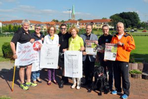 „Wir für Wallenhorst“ und John McGurk freuen sich auf viel Unterstützung beim Kreisellauf. Mit dabei in diesem Jahr sind unter anderem der TSV Wallenhorst und der Lionsclub Leonia Osnabrück Nord. Foto: Wir für Wallenhorst e.V.