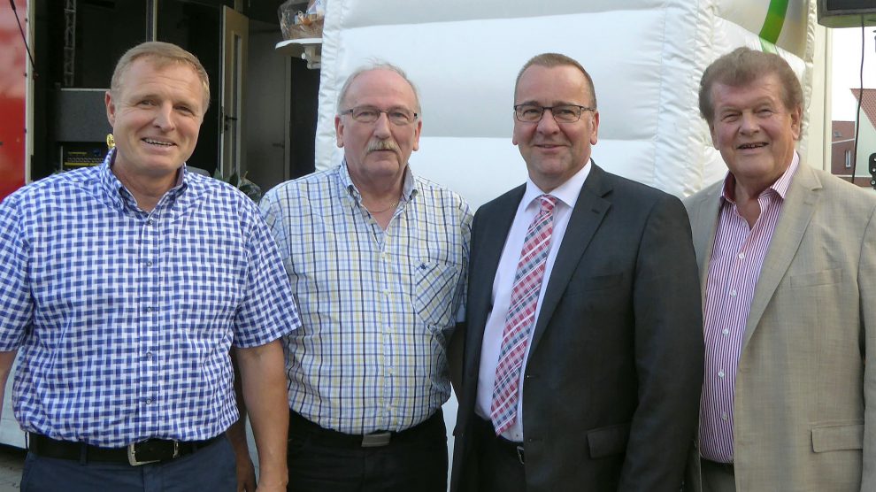 Martin Lange, Heinrich Klumpe, Boris Pistorius, Alfons Schwegmann. Foto: SPD Wallenhorst