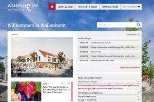 Die neue Homepage der Gemeinde Wallenhorst. Screenshot: Wallenhorster.de