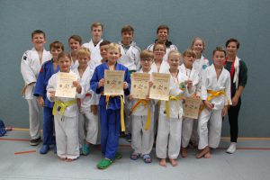 Die erfolgreichen Hollager Judoka bei der Kreismeisterschaft. Foto: Blau-Weiss Hollage e.V.