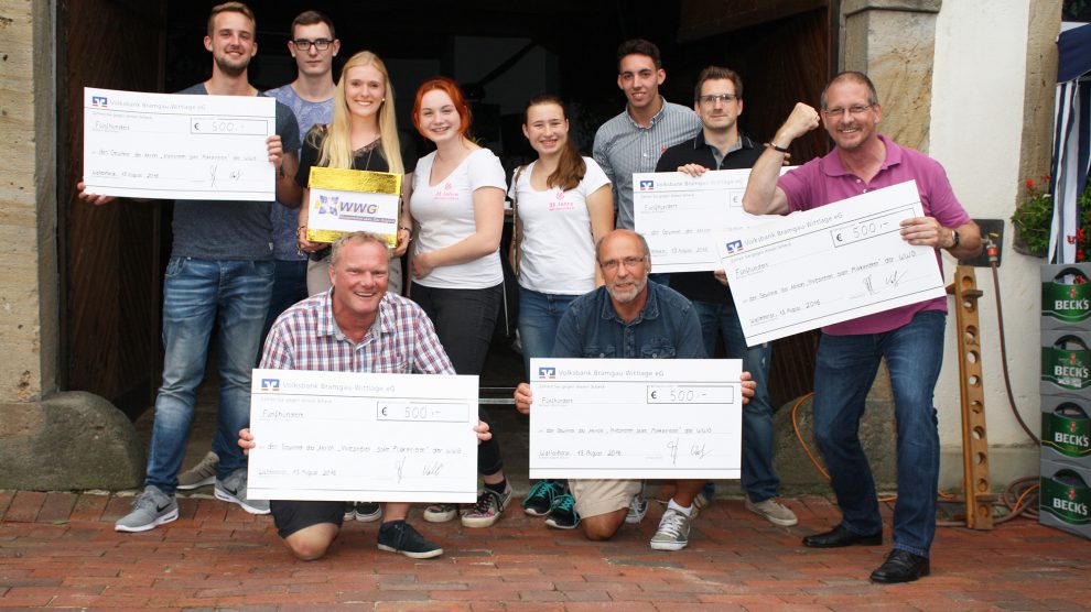 Insgesamt 2.500 Euro wurden von der WWG für Projekte der Jugendarbeit zur Verfügung gestellt. Foto: WWG