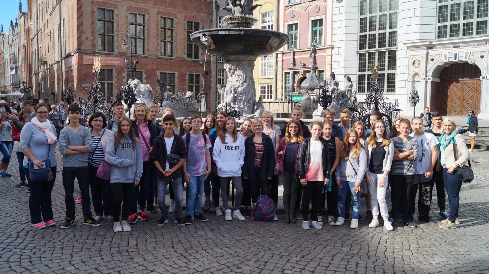 Die Teilnehmer der Thomas-Morus-Schule aus Osnabrück-Haste zu Gast in Olsztyn/Allenstein (Polen). Foto: Thomas-Morus-Schule OS