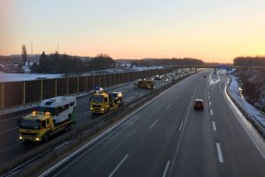 Verkehrsunfall mit mehreren Fahrzeugen und leicht verletzten auf der A1 bei Wallenhorst / Osnabrück-Nord. Foto: Wallenhorster.de