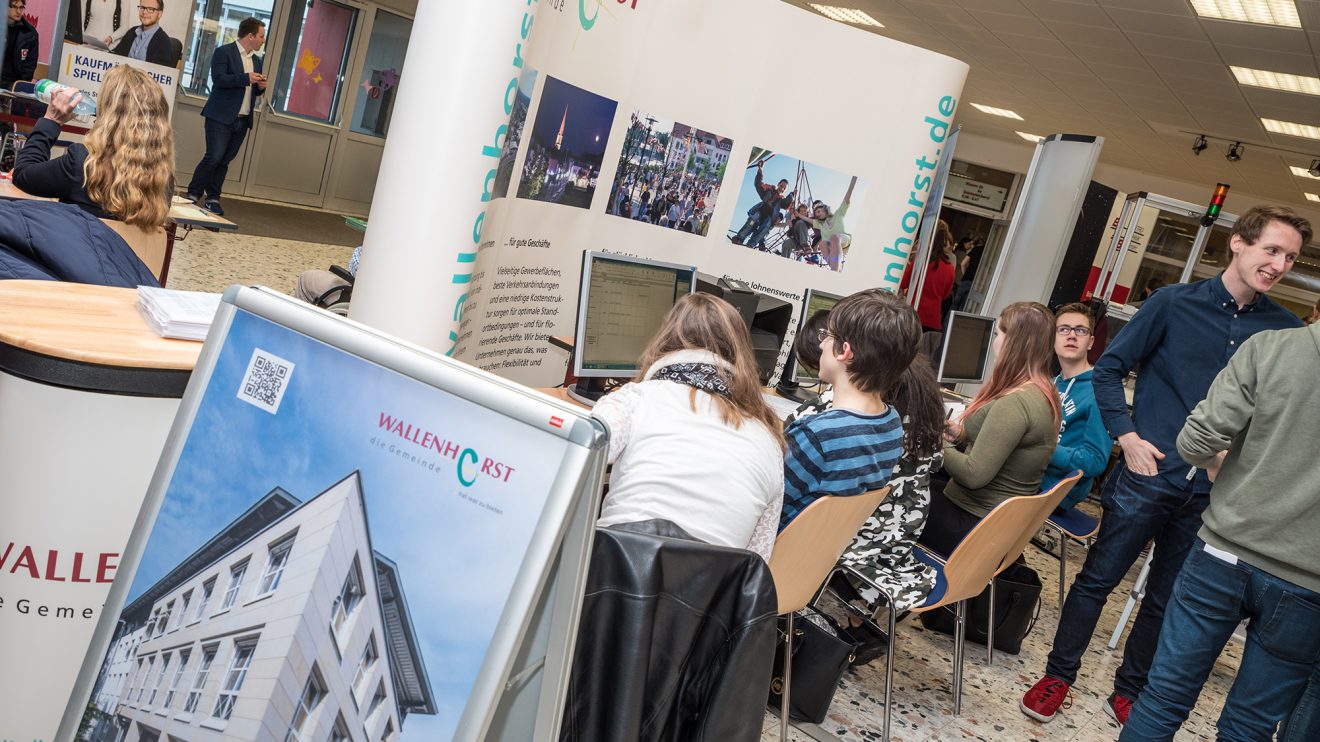 Die Gemeinde Wallenhorst informierte über die Ausbildung zur bzw. zum Verwaltungsfachangestellten. Foto: Thomas Remme