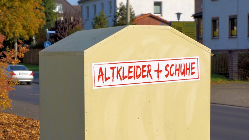 Ein Sammelcontainer für Altkleider. Symbolfoto: Pixabay / webandi