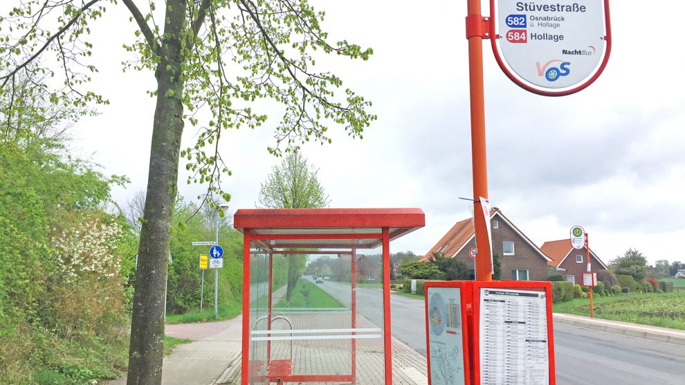 Eine Bushaltestelle in Wallenhorst. Foto: Rothermundt / Wallenhorster.de