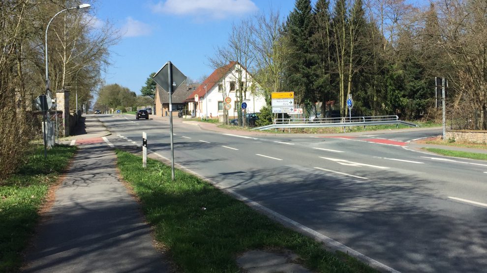 Die Osnabrücker Straße wird in Wallenhorst-Lechtingen ab kommenden Montag, 15. Mai, im Abschnitt zwischen „Zum Gruthügel“ und der B68-Brücke voll gesperrt. Foto: Wallenhorster.de