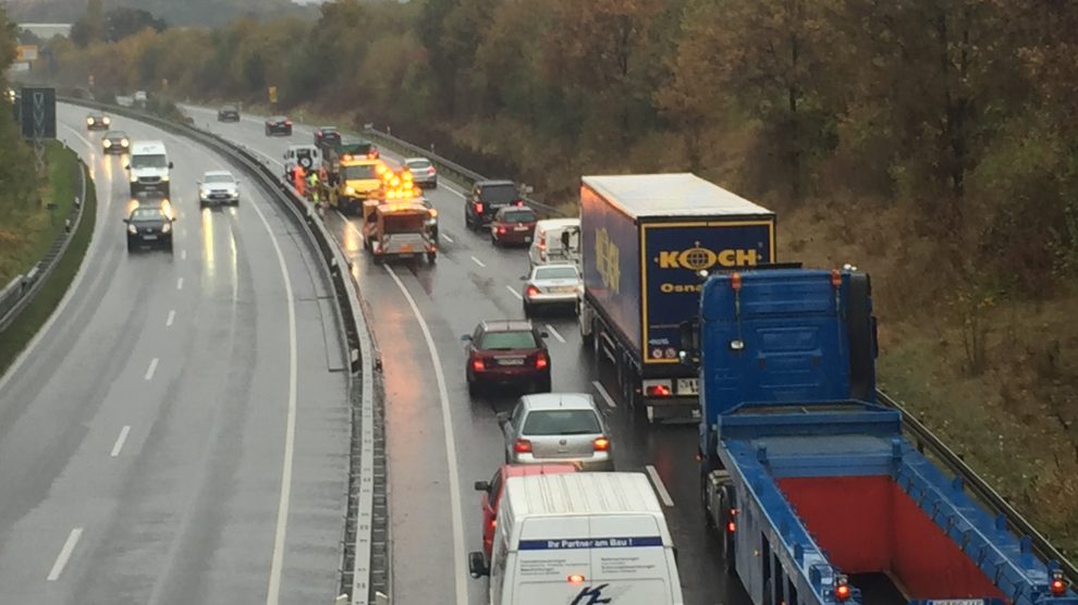 Verkehrsunfall auf der B68 bei Wallenhorst. Archivfoto: Wallenhorster.de