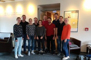 Julia Hörnschemeyer, Rainer Brune, Ines Brune, Tim Trappe, Lisa Fischer, Dennis Buschermöhle, Christopher Bockholt, Michael Freking, Benjamin Köhler und Kathrin Hörnschemeyer (von links) auf der Klausurtagung der Judoka. Foto: Blau-Weiss Hollage