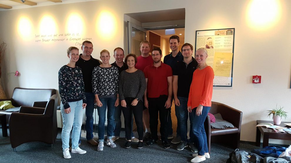 Julia Hörnschemeyer, Rainer Brune, Ines Brune, Tim Trappe, Lisa Fischer, Dennis Buschermöhle, Christopher Bockholt, Michael Freking, Benjamin Köhler und Kathrin Hörnschemeyer (von links) auf der Klausurtagung der Judoka. Foto: Blau-Weiss Hollage