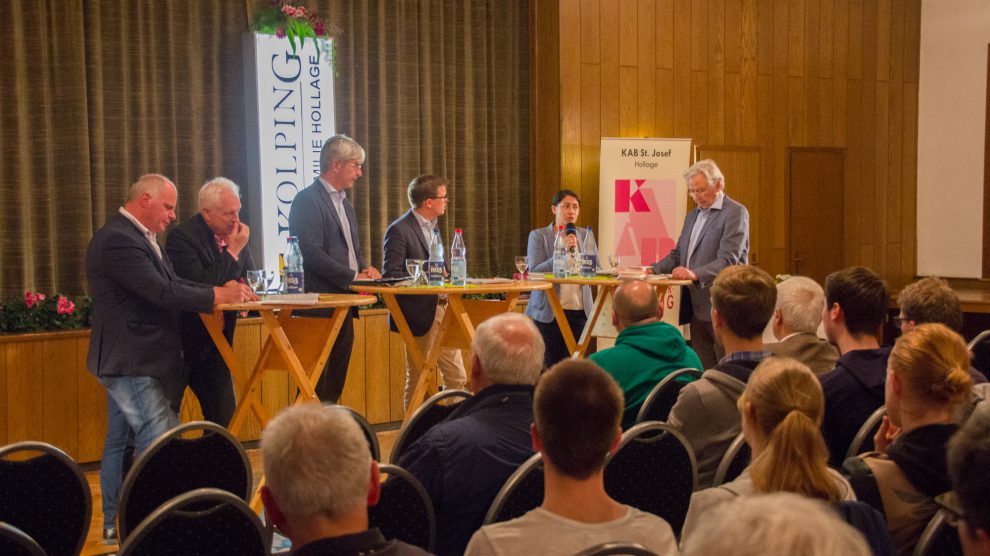 Unterhaltsamer als Merkel gegen Schulz: Josef Riepe, Thomas Thiele, Mathias Middelberg, Ulrich Waschki, Filiz Polat und Hans Stallkamp (von links). Foto: André Thöle