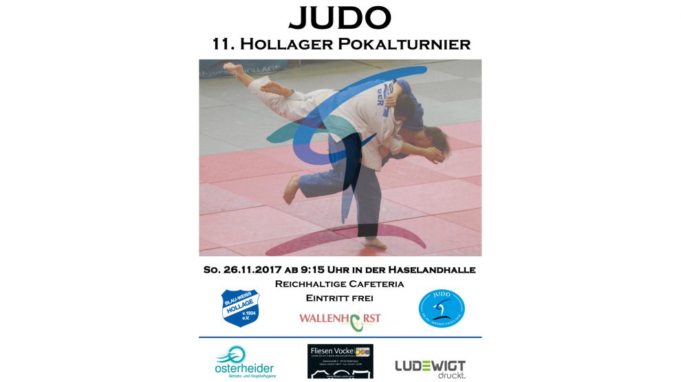 Das 11. Hollager Pokalturnier im Judo findet am 26.11.2017 in der Haselandhalle statt. Foto: Blau-Weiss Hollage