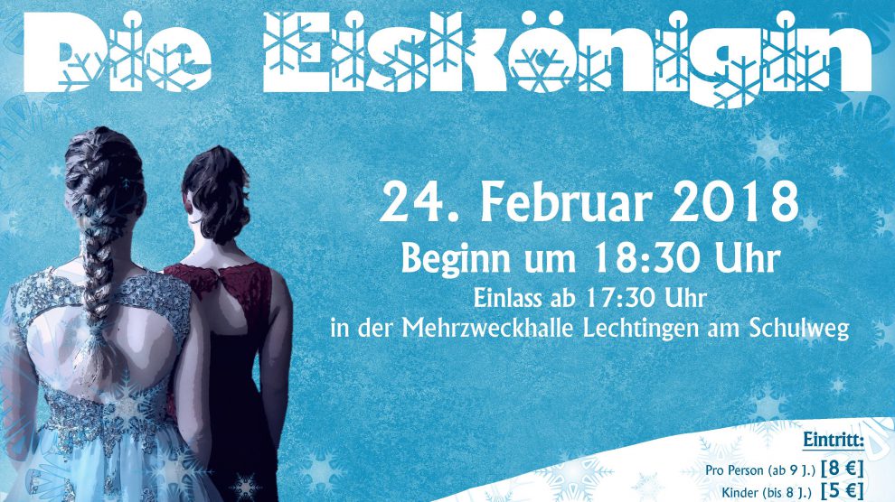 Die Abteilung Dance der Sportfreunde Lechtingen e.V. führen das Musical „Die Eiskönigin“ im Februar 2018 auf. Foto: SF Lechtingen / Dance