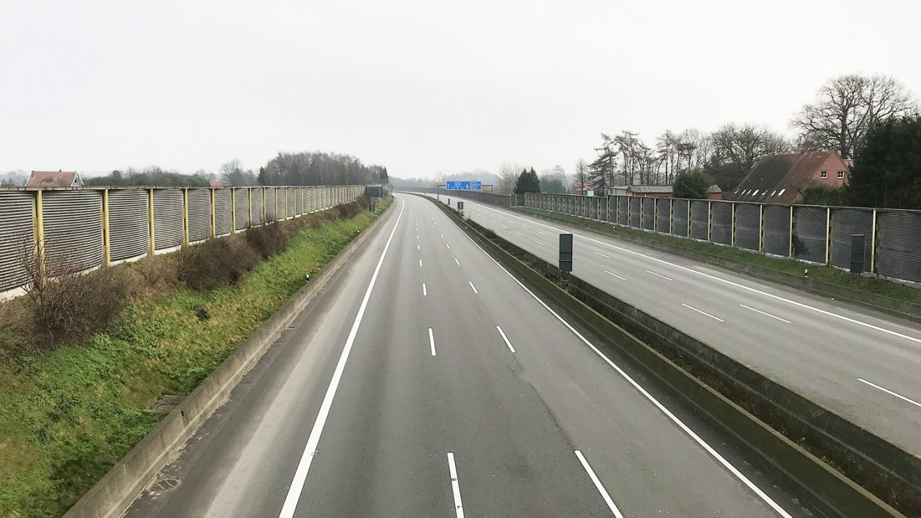 So ruhig und leer ist die A1 bei Wallenhorst nur aufgrund der aktuellen Vollsperrung zwischen Bramsche und dem Lotter Kreuz. Foto: Wallenhorster.de