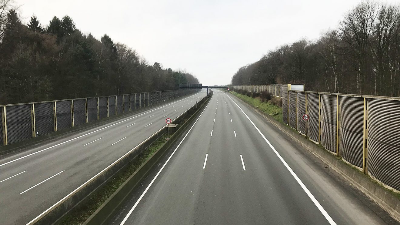 So ruhig und leer ist die A1 bei Wallenhorst nur aufgrund der aktuellen Vollsperrung zwischen Bramsche und dem Lotter Kreuz. Foto: Wallenhorster.de