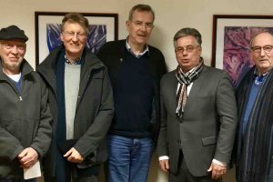 Eine Stadtbahn für Stadt und Landkreis? Rolf Brinkmann, Thomas Polewsky, Thomas Haarmann, Clemens Lammerskitten MdL und Heinrich Klumpe trafen sich zum Gespräch. Foto: Wahlkreisbüro CL