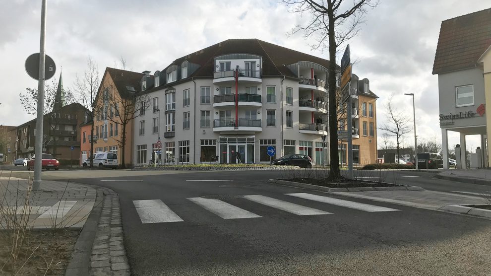 An der Niedersachsenstraße 1 entsteht mitten im Zentrum von Wallenhorst neben der neuen Rossmann-Filiale ein nachhaltiger Laden mit dem Schwerpunkt auf Lebensmittel. Foto: Wallenhorster.de