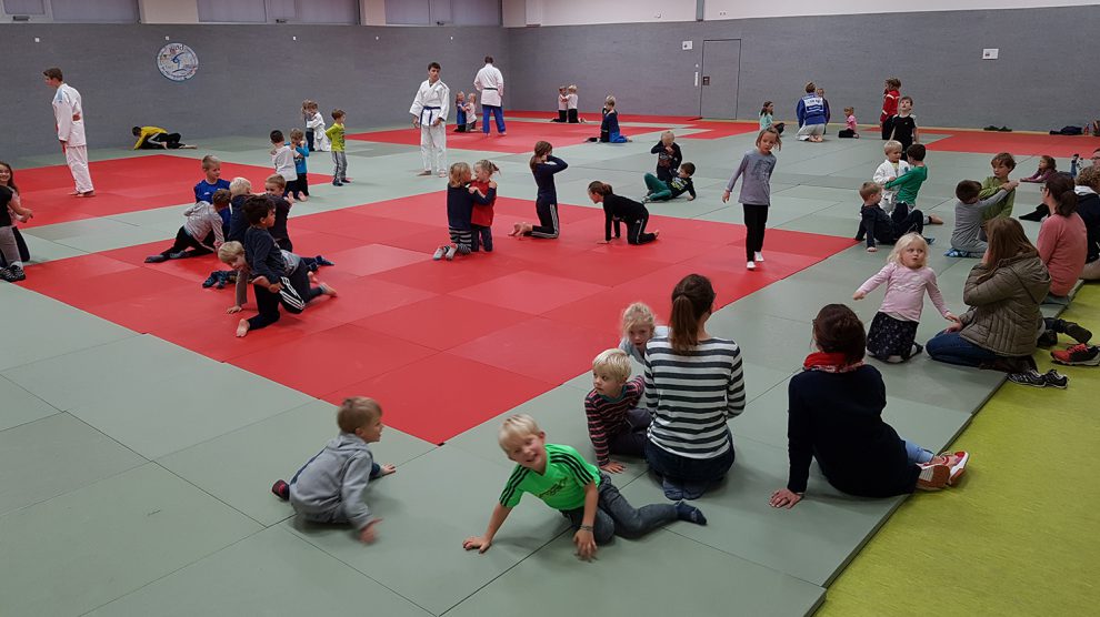 Ein Eindruck vom Gewusel beim 1. Training des Anfängerkurses in Hollage. Foto: Blau-Weiss Hollage