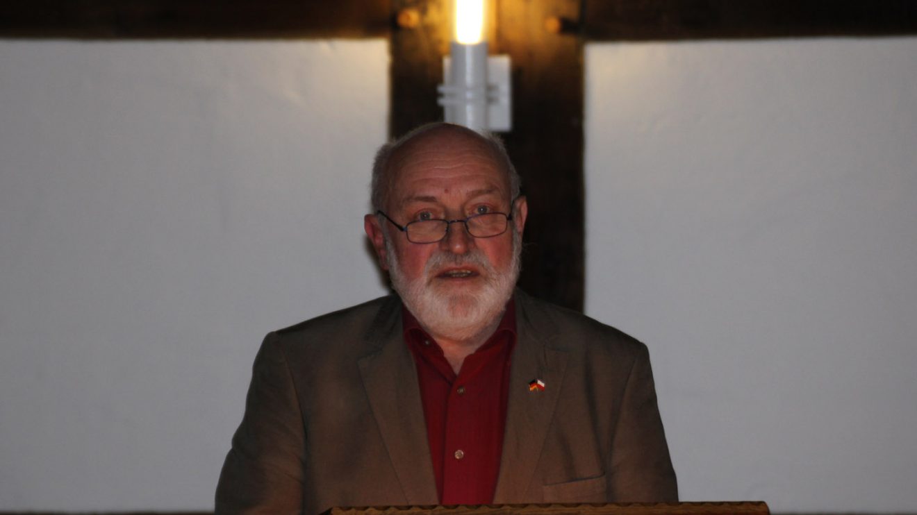 Gerd Maibauer von der Deutsch-Polnischen Gesellschaft der Region Osnabrück. Foto: Dominik Lapp, kulturfeder.de