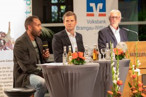 Daniel Thioune, Frank Willenborg und Manfred Glüsenkamp (von links) richten ihren Blick stets auf Lösungen. Foto: Thomas Remme