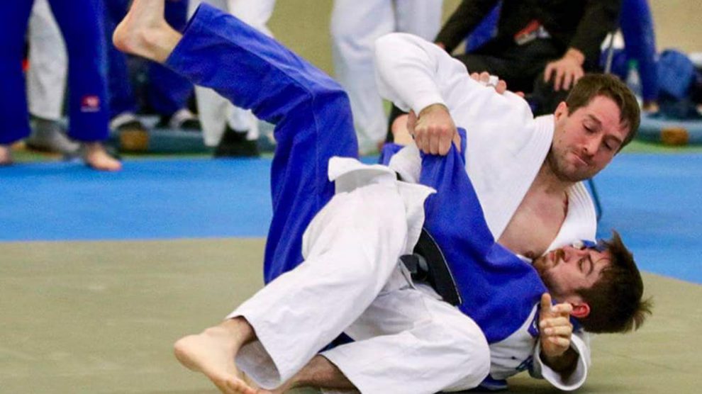 Christopher Bockholt von Blau-Weiss Hollage setzt sich bei der Norddeutschen Meisterschaft im Judo erfolgreich durch. Foto: Blau-Weiss Hollage