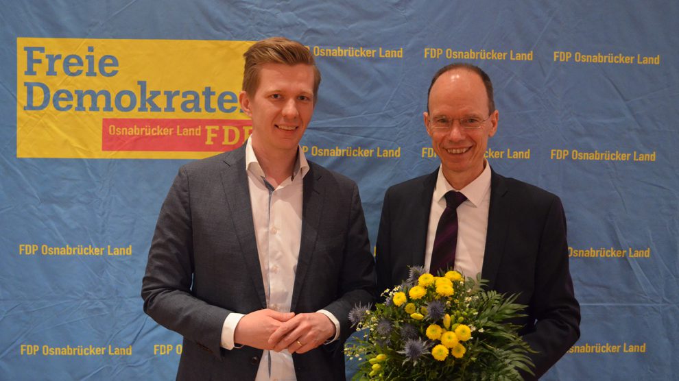 Matthias Seestern-Pauly (links) und Michael Lübbersmann. Foto: FDP Osnabrück-Land