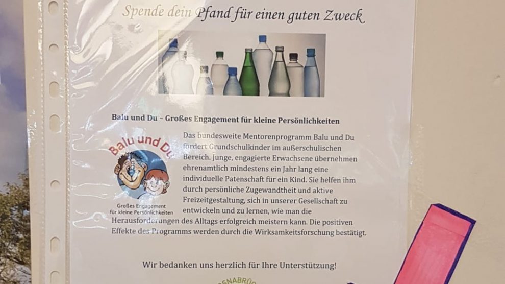 Mit jedem Pfandbon aus dem E-Center Wallenhorst kann man das Projekt „Balu und Du“ unterstützen. Foto: Ladies‘ Circle Osnabrück