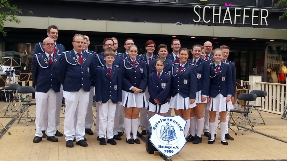 Der Spielmannszug Hollage beim Deutschen Musikfest 2019 in Osnabrück. Foto: Spielmannszug Hollage