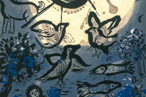 Eines der Werke, die in der Ausstellung zu sehen sind: Marc Chagalls Farblithographie „Die Schöpfung“ (Ausschnitt). Foto: Gemeinde Wallenhorst