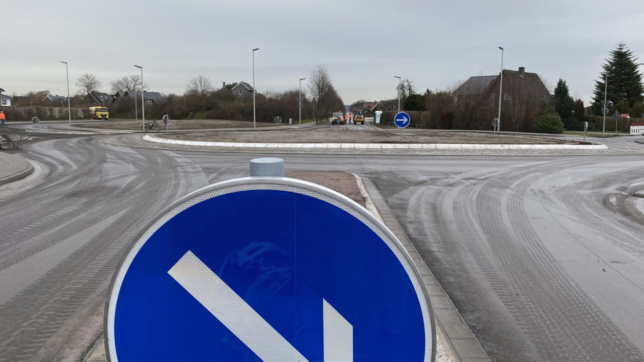 Der neue Kreisel in Hollage-Ost ist fertiggestellt worden. In Kürze erfolgt die Freigabe. Foto: Rothermundt / Wallenhorster.de