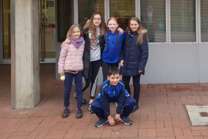 Die vier Judoka von Blau-Weiss Hollage am Champ-Camp des Niedersächsischen Judo Verbandes in Hannover. Foto: Blau-Weiss Hollage