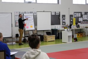 Erster offizieller Workshop in der neuen Trainingshalle von Blau-Weiss Hollage. Foto: Blau-Weiss Hollage