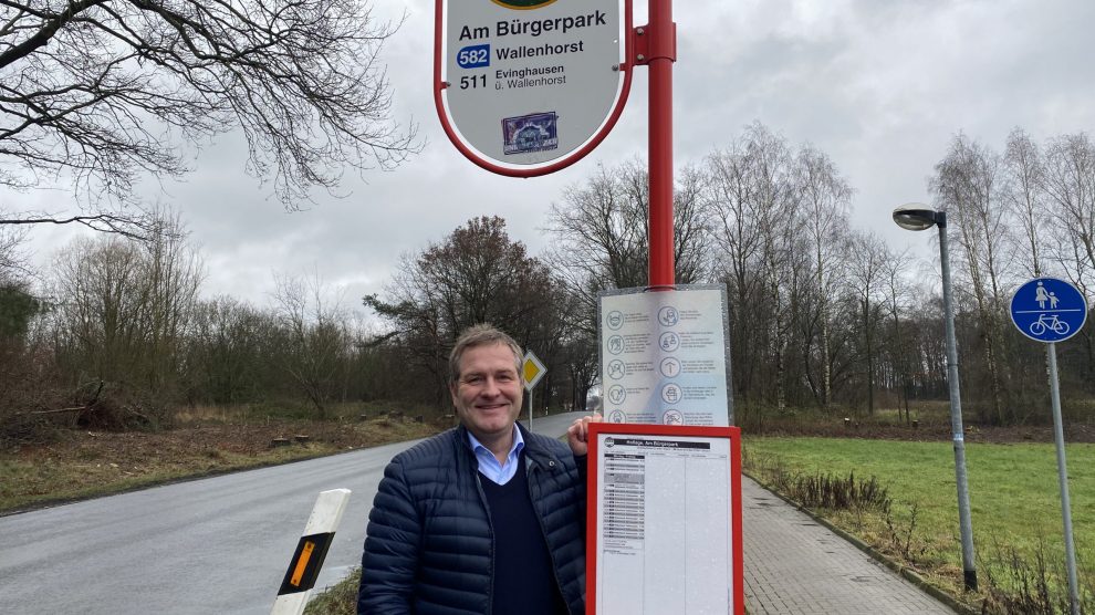 Der Wallenhorster Landtagsabgeordnete Guido Pott freut sich über die Landesmittel für die Haltestelle „Am Bürgerpark“. Foto: Büro Guido Pott