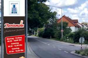 Noch Baustelle, ab dem 3. Februar Bäckerei mit kleinem Café. An Fürstenauer Weg eröffnen die Bäckerei Berelsmann ihre erste Filiale in Pye. Foto: Berelsmann