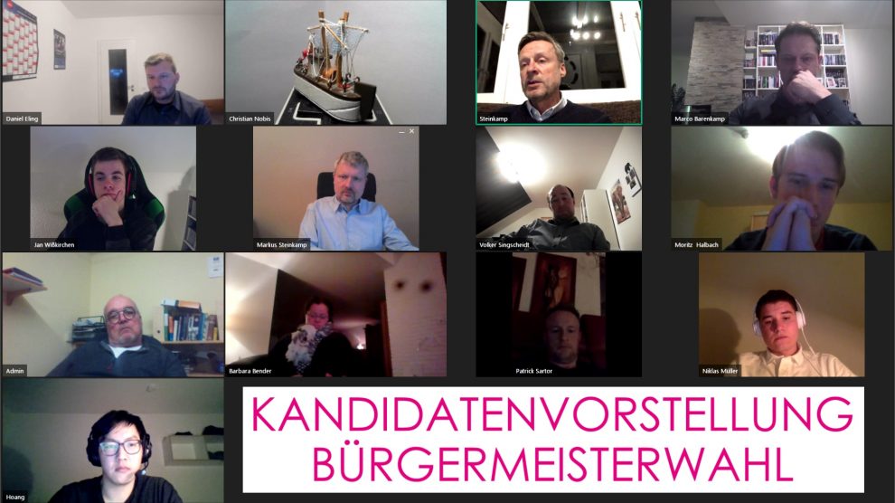 Kandidatenvorstellung online. Screenshot: FDP Wallenhorst