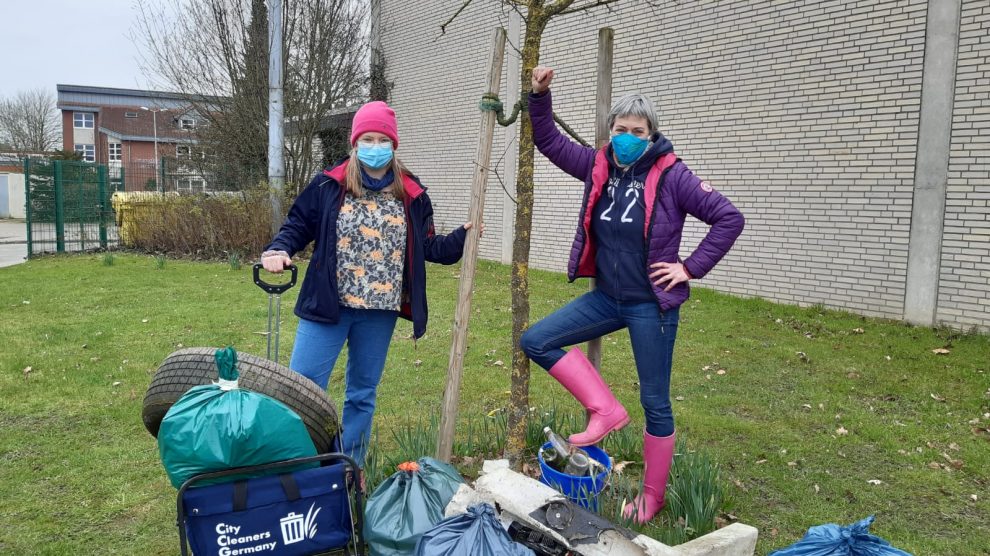 Die Grünen haben in Wallenhorst mit Birgit Schad und den City Cleaners Germany ordentlich aufgeräumt. Foto: Mario Wöstmann / Bündnis 90 / Die Grünen Ortsverband Wallenhorst