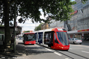 Bündnis 90 / Die Grünen in Wallenhorst unterstützen die Initiative Stadtbahn Osnabrück und schlagen eine Verbindung bis nach Wallenhorst vor. Foto: Heike Brinkmann / Montage: Stefan van Lente