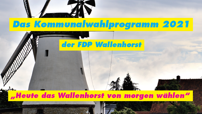 Das Programm der FDP Wallenhorst 2021. Design: FDP Wallenhorst