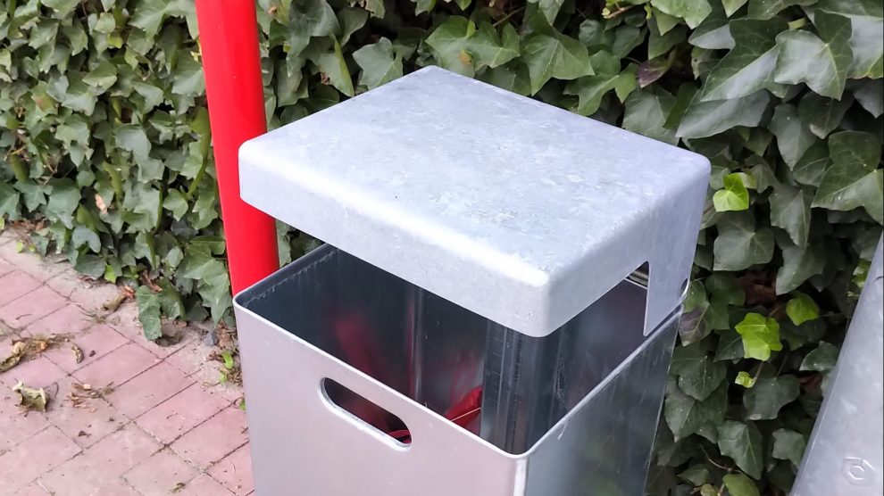 Noch leere Mülleimer müssen nicht geleert werden, hier am Beispiel der nach FDP-Anfrage installierten Mülleimer am Prozessionsweg in Rulle. Foto: FDP Wallenhorst