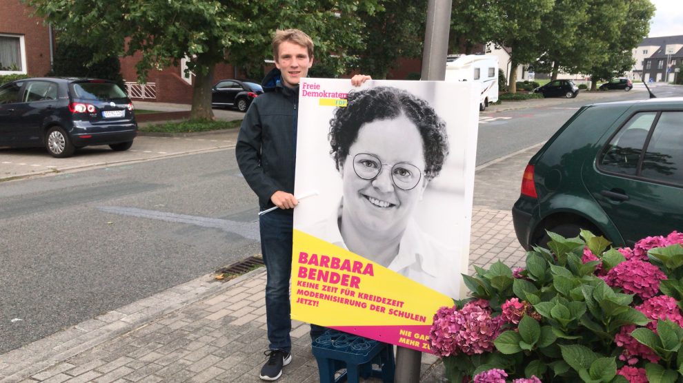 Emsiger Wahlkampfeinsatz. Foto: Daniel Eling