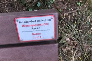 Beispielhaft ein Rettungspunkt aus Recke. Foto: Charlotte Garkalne