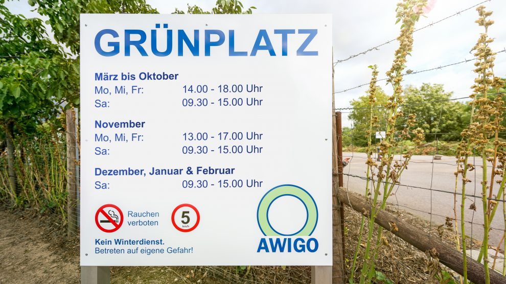 Ab Dezember gelten neue Öffnungszeiten für die Wintermonate und Samstage auf den 27 AWIGO-Grünplätzen im Landkreis. Foto: A.W. Sobott