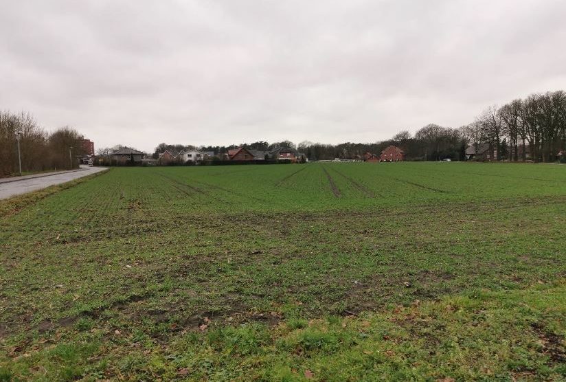 Baugebiet zwischen Ziegeleistraße und Fiesteler Straße mit Blick in Richtung Westen. Foto: CDW Wallenhorst