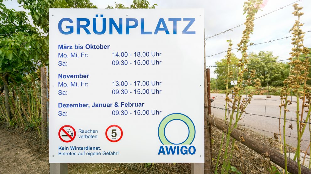 Ab März sind die rund 30 Grünplätze der AWIGO wieder mehrmals pro Woche geöffnet. Foto: A.W. Sobott