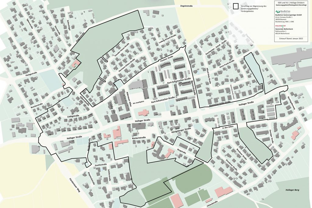 Abgrenzung des Untersuchungsgebiets. Grafik: Gemeinde Wallenhorst