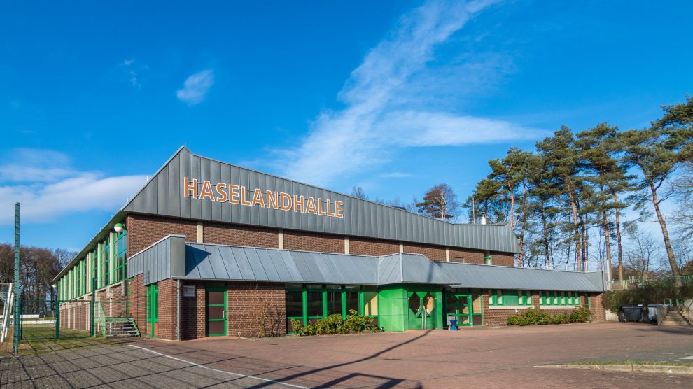 Die Haselandhalle an der Uhlandstraße in Wallenhorst-Hollage. Foto: Thomas Remme / Gemeinde Wallenhorst