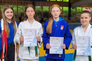 Die jungen Hollager Judoka bei der Kreismeisterschaft der u11 und u15 in Osnabrück. Foto: Blau-Weiss Hollage